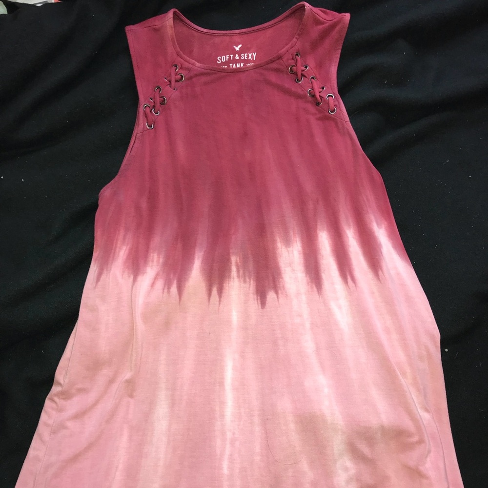 american eagle tye dye tank top